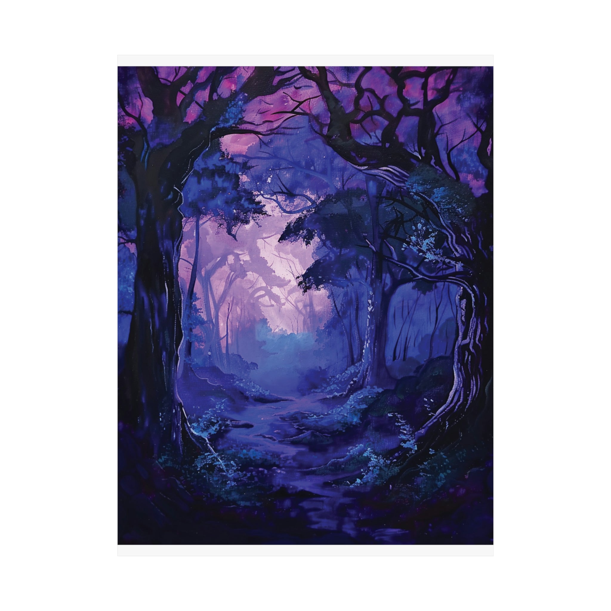 Spooky Forest Wall Art, Fantasy Poster, Fantasy Art Print, Matte Vertical Poster, Gamer Gifts, Fantasy Gifts