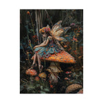 Load image into Gallery viewer, Mushroom Fairy Wall Art, Fantasy Poster, Fantasy Art Print, Matte Vertical Poster, Gamer Gifts, Fantasy Gifts
