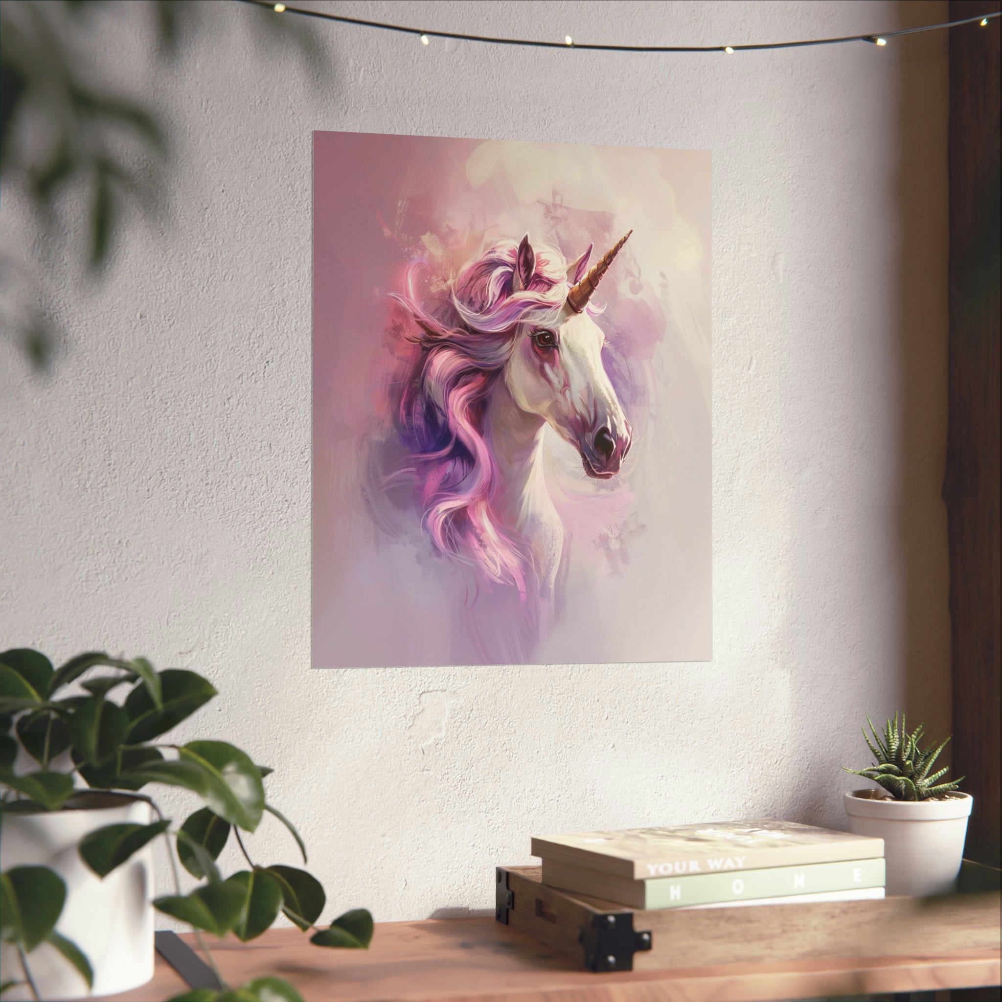 Unicorn Wall Art, Fantasy Poster, Fantasy Art Print, Matte Vertical Poster, Gamer Gifts, Fantasy Gifts