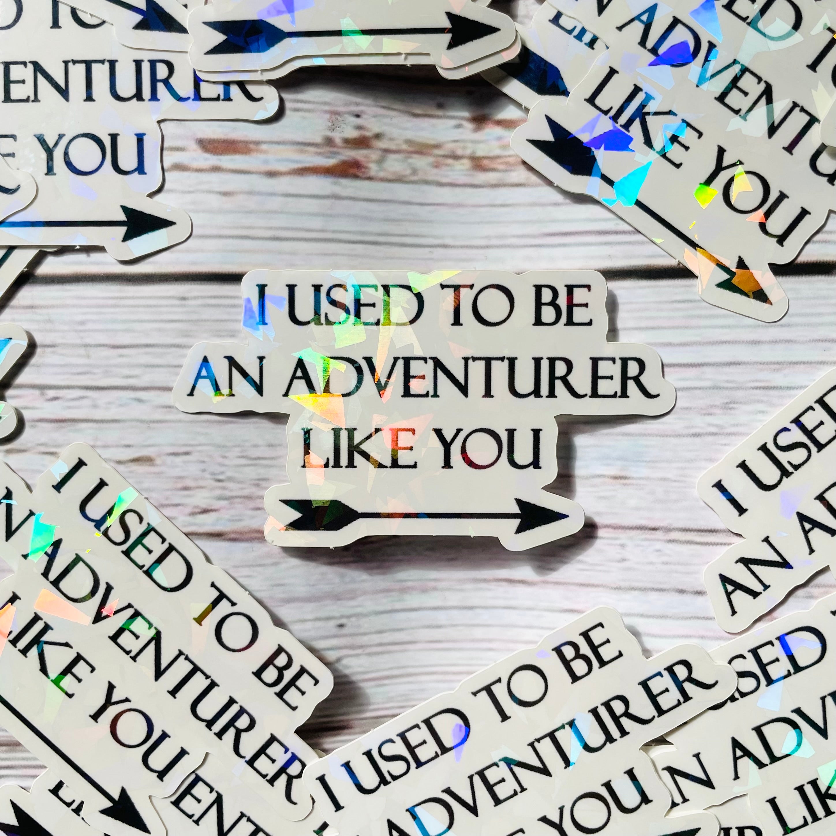 I Used to be an Adventurer Like You Sticker, Cracked Ice, Laptop Sticker, Gamer Sticker, Gift for Gamers