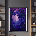 Load image into Gallery viewer, Spooky Forest Wall Art, Fantasy Poster, Fantasy Art Print, Matte Vertical Poster, Gamer Gifts, Fantasy Gifts
