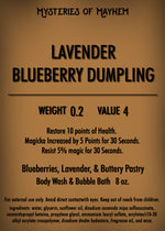 Load image into Gallery viewer, Lavender Blueberry Dumpling Body Wash and Bubble Bath - Blueberries, Lavender, &amp; Buttery Pastry - Skyrim Inspired
