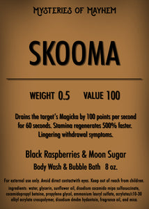 Skooma Body Wash and Bubble Bath - Black Raspberries & Moon Sugar - Skyrim Inspired