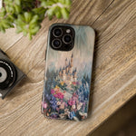 Load image into Gallery viewer, Embroidered Effect Castle iPhone Tough Case, Fantasy Phone Case
