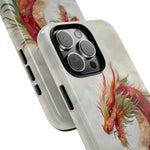 Load image into Gallery viewer, Embroidered Effect Dragon iPhone Tough Case, Fantasy Phone Case
