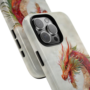 Embroidered Effect Dragon iPhone Tough Case, Fantasy Phone Case