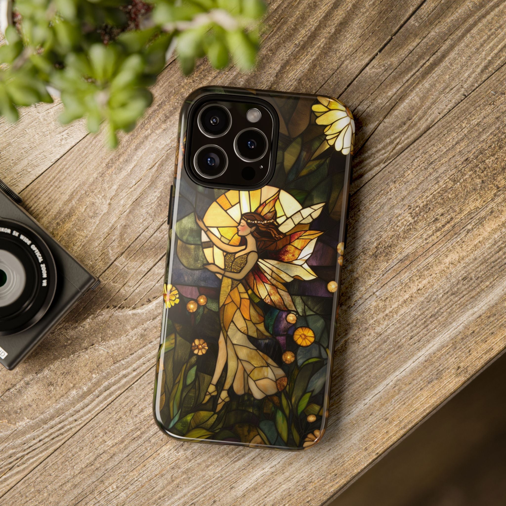 Stained Glass Effect iPhone Tough Case, Fantasy Phone Case, Fairy Phone Case