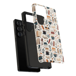 Cozy Books and Coffee Samsung Phone Case