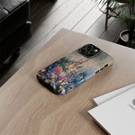 Load image into Gallery viewer, Embroidered Effect Castle iPhone Tough Case, Fantasy Phone Case
