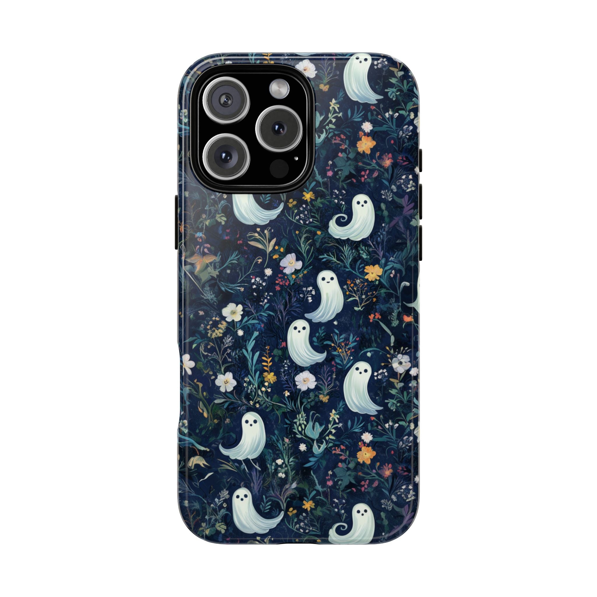 Ghosts & Flowers Cute iPhone Case