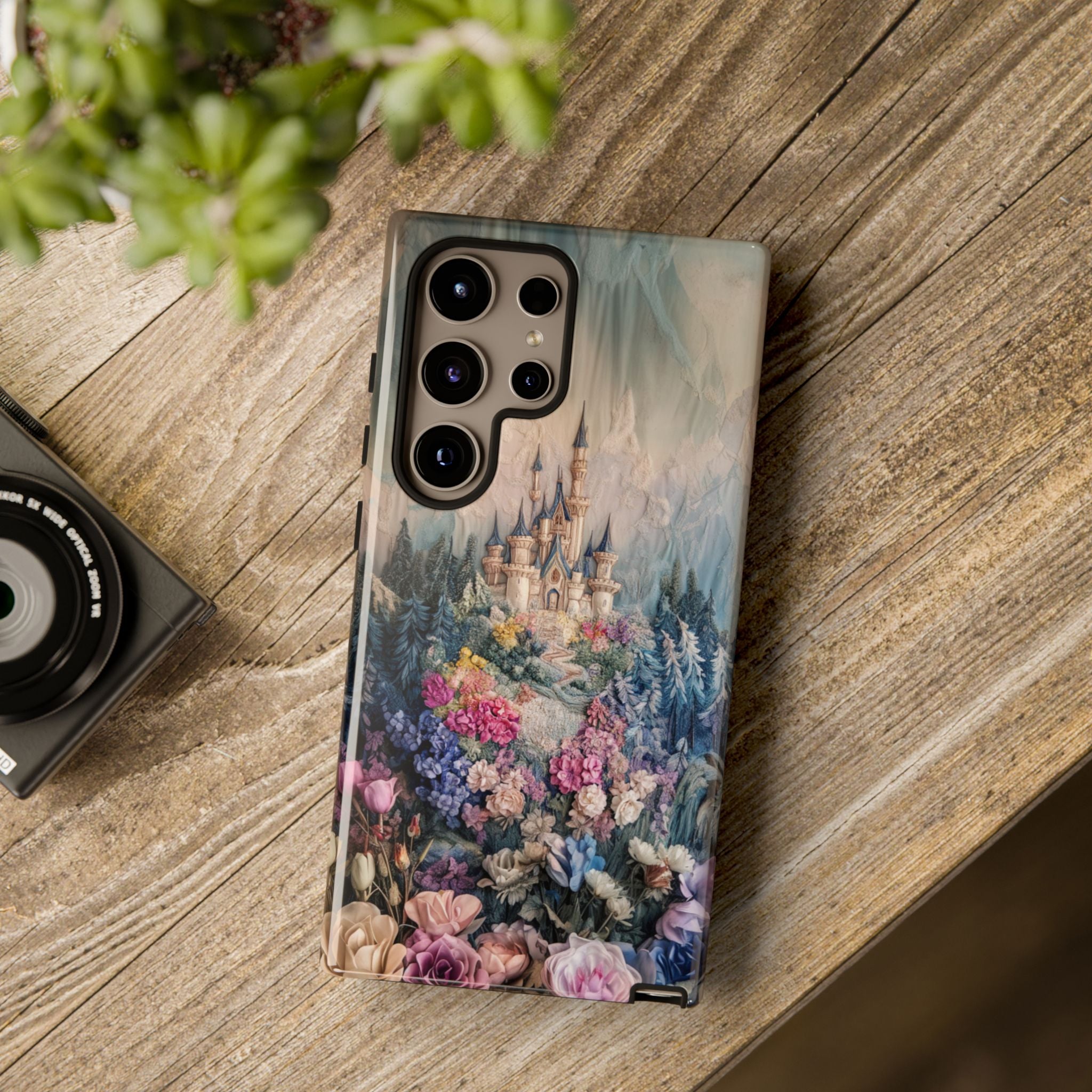 Castle Embroidered Effect Samsung Phone Case