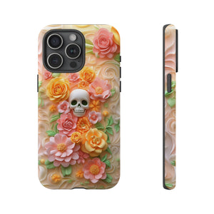 Flowers & Skull Cute iPhone Case
