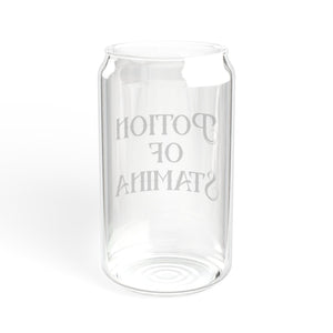 Potion of Stamina Sipper Glass, 16 oz Sipper Glass, Gift for Gamers, Gamer Glass, Gamer Gifts