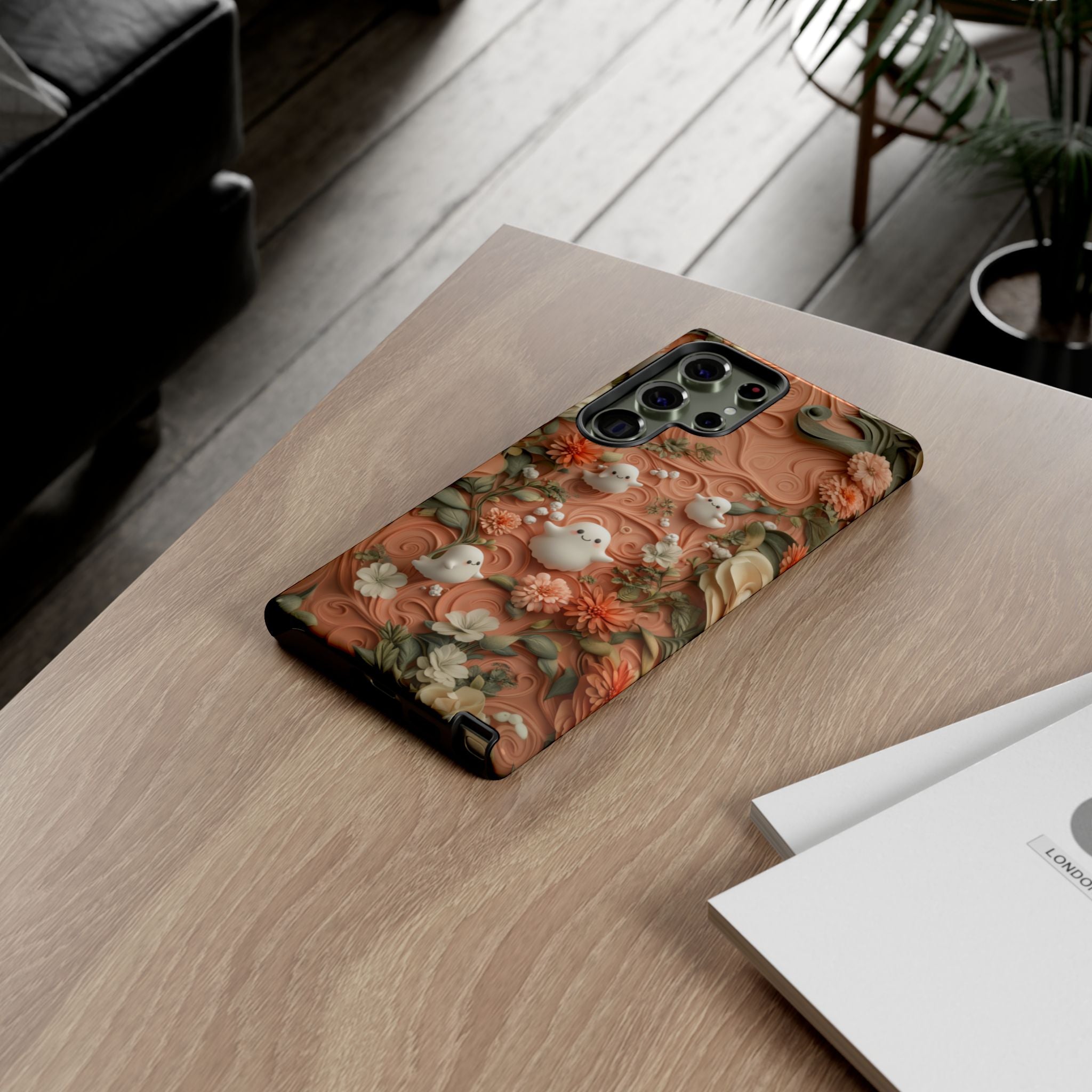 Ghosts and Flowers Cute Samsung Phone Case