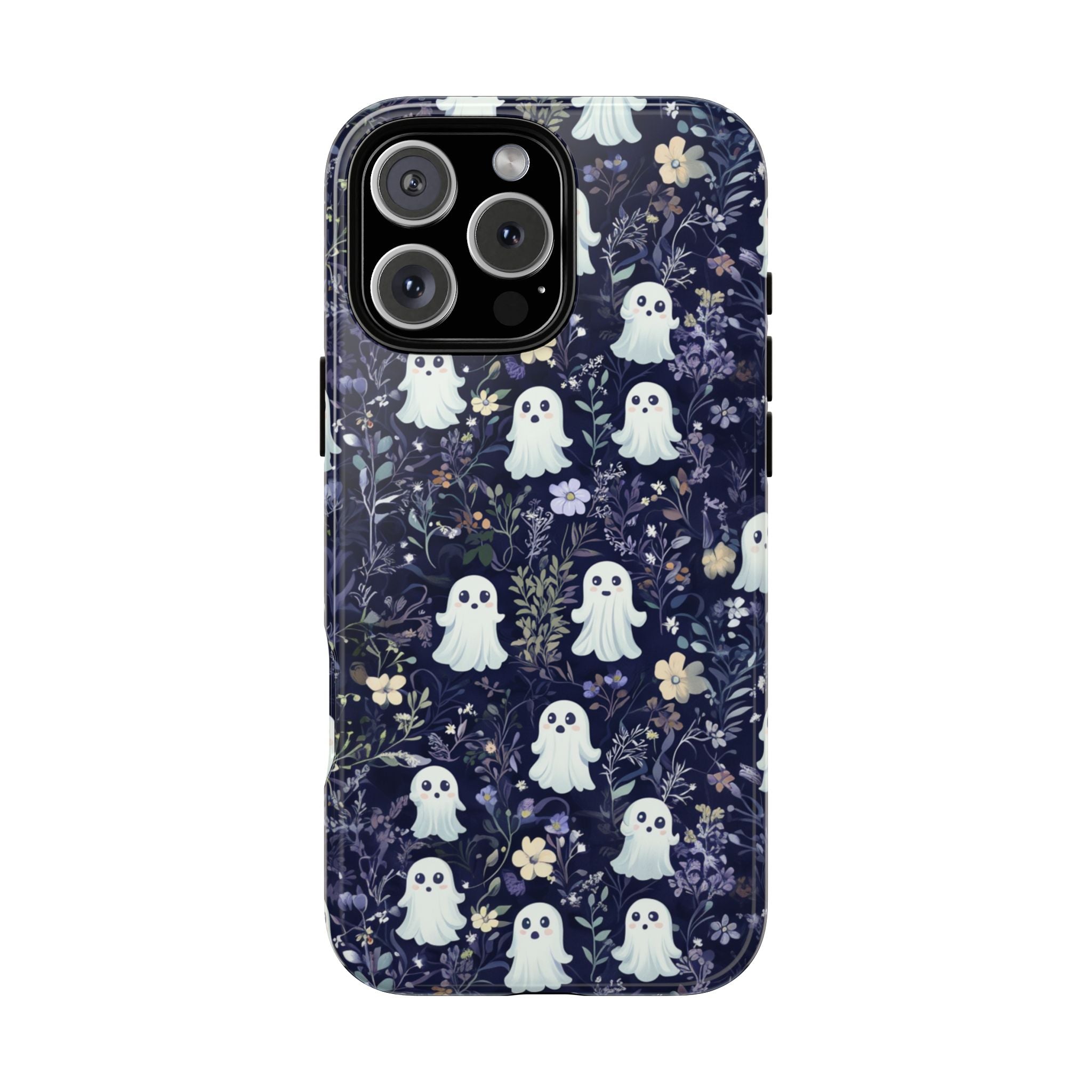 Ghosts & Flowers Cute iPhone Case