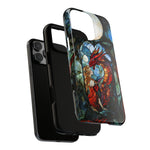 Load image into Gallery viewer, Stained Glass Effect iPhone Tough Case, Dragon Mother Phone Case

