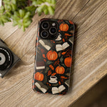 Load image into Gallery viewer, Cozy Fall Pumpkin, Coffee, and Books iPhone Case
