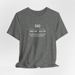 Dad Gamer Stats T-Shirt | Gift for Gamers, Gamer Shirt, Nerdy Gifts, Video Gamer T-Shirt, Father's Day Shirt