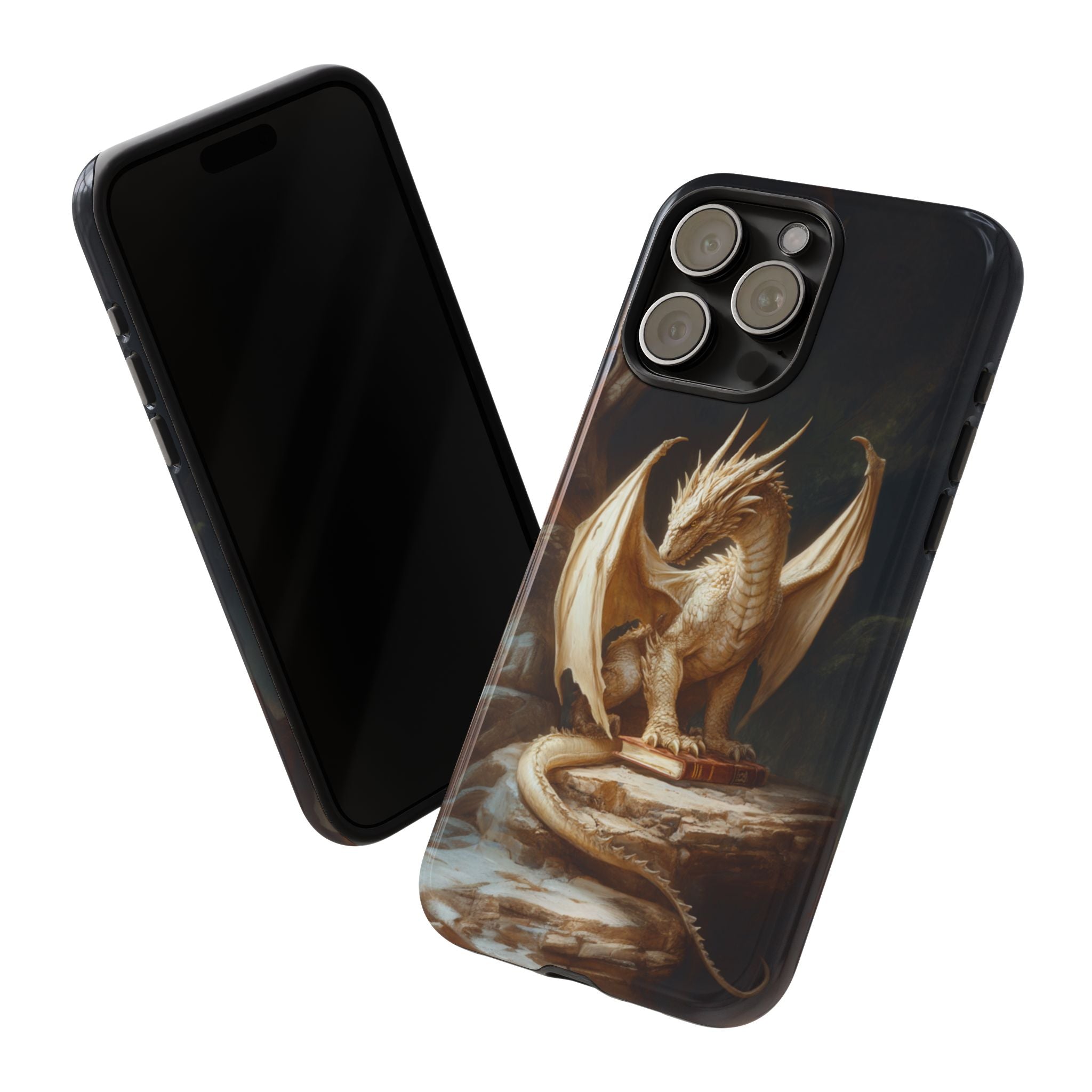 Book Dragon iPhone Tough Case, Fantasy Phone Case, Bookish Phone Case