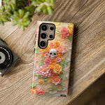 Load image into Gallery viewer, Flowers and Skull Cute Samsung Phone Case
