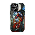 Load image into Gallery viewer, Stained Glass Effect iPhone Tough Case, Dragon Mother Phone Case
