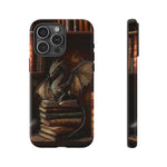 Load image into Gallery viewer, Book Dragon iPhone Tough Case, Fantasy Phone Case, Bookish Phone Case
