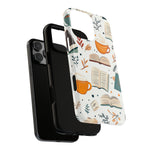 Load image into Gallery viewer, Fall Cozy Coffee and Books iPhone Case
