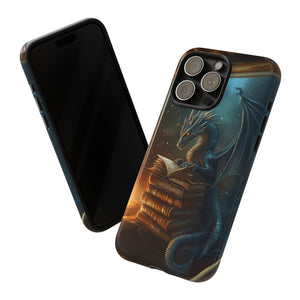 Book Dragon iPhone Tough Case, Fantasy Phone Case, Bookish Phone Case