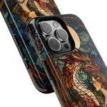 Load image into Gallery viewer, Stained Glass Effect iPhone Tough Case, Dragon Mother Phone Case
