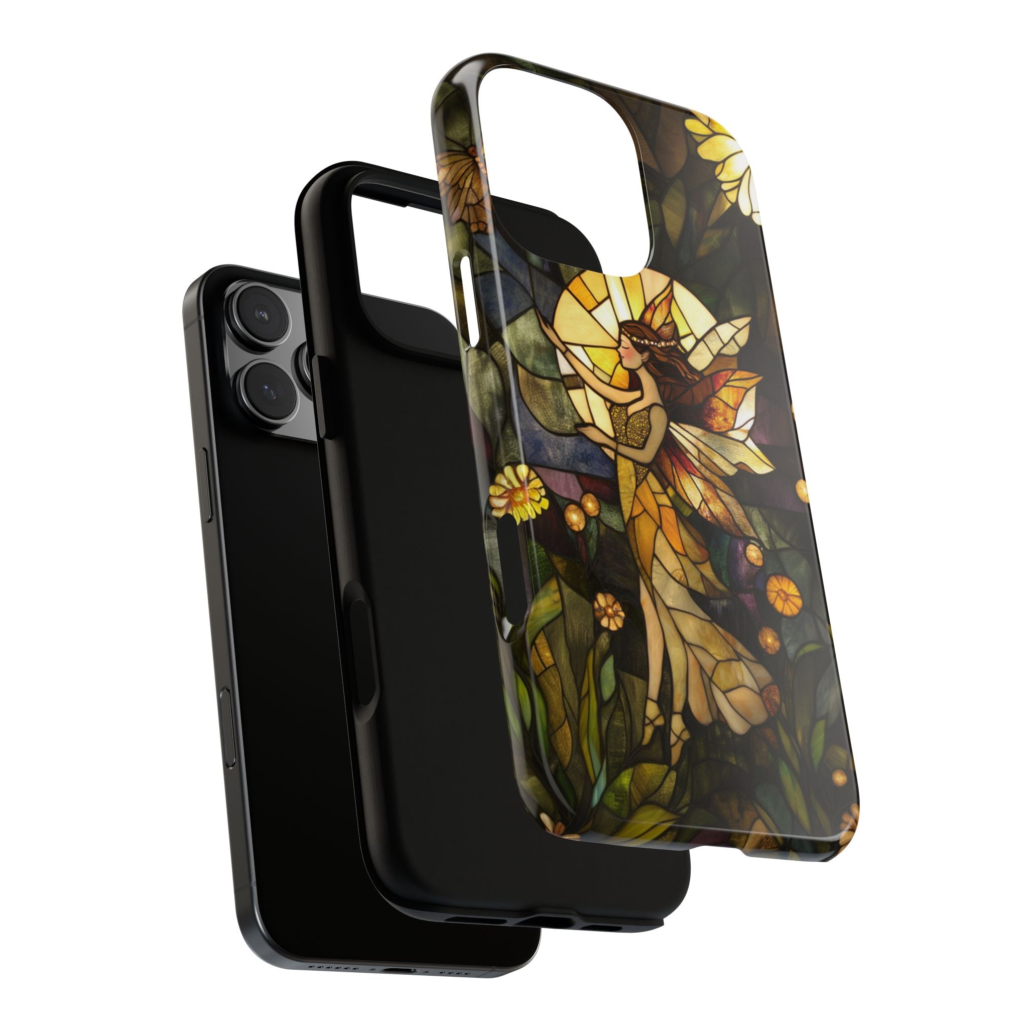 Stained Glass Effect iPhone Tough Case, Fantasy Phone Case, Fairy Phone Case