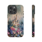 Load image into Gallery viewer, Embroidered Effect Castle iPhone Tough Case, Fantasy Phone Case
