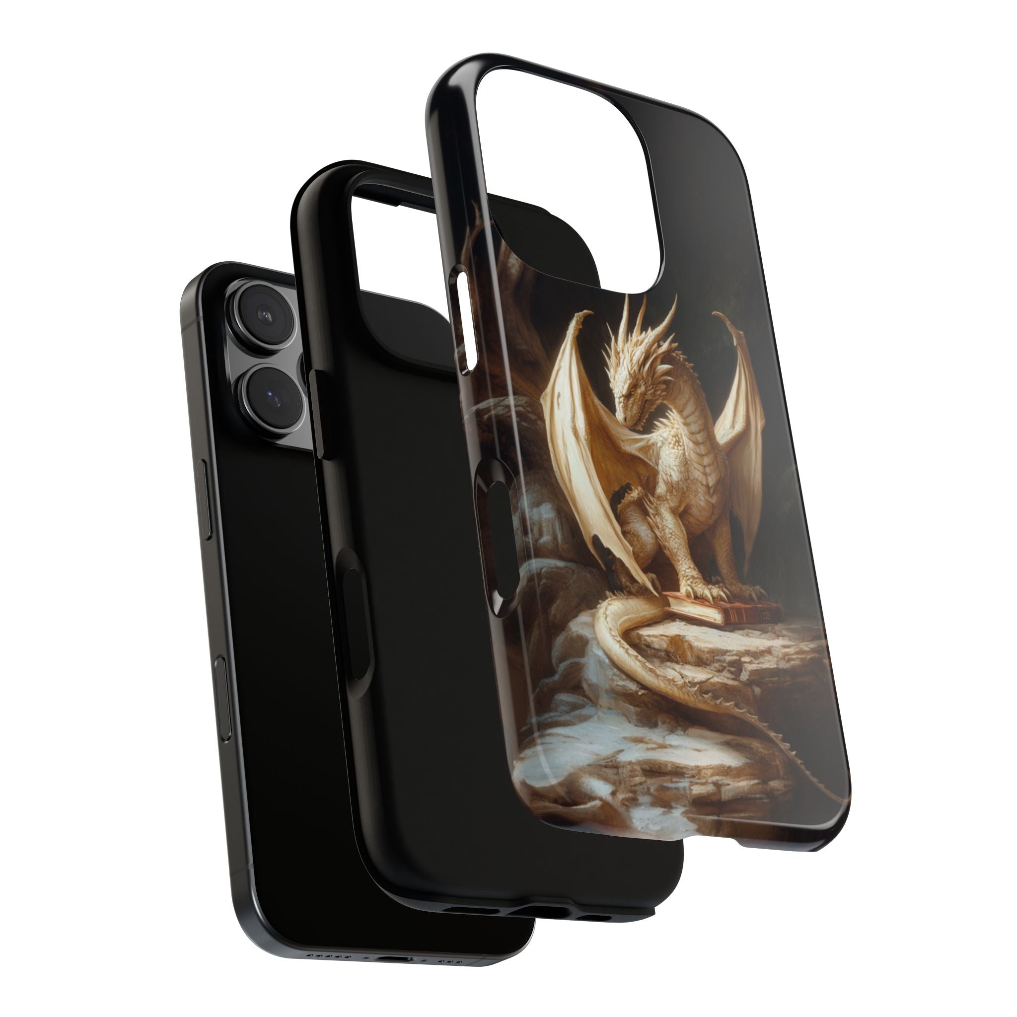 Book Dragon iPhone Tough Case, Fantasy Phone Case, Bookish Phone Case