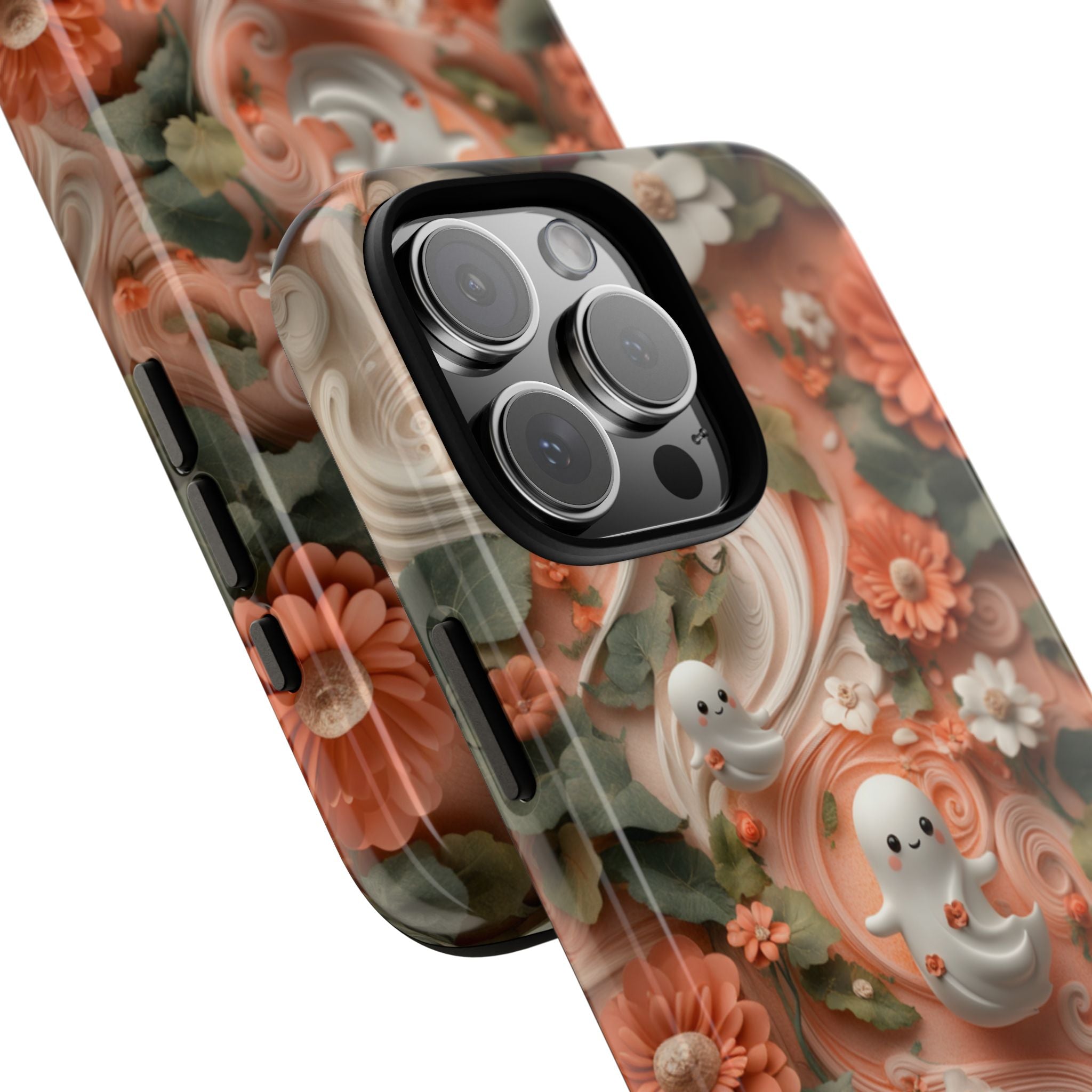 Ghosts & Flowers Cute iPhone Case