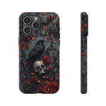 Load image into Gallery viewer, Gothic Raven &amp; Skull iPhone Case
