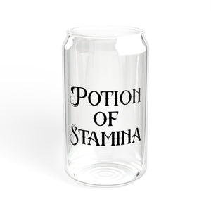 Potion of Stamina Sipper Glass, 16 oz Sipper Glass, Gift for Gamers, Gamer Glass, Gamer Gifts