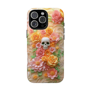 Flowers & Skull Cute iPhone Case