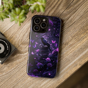 Gothic Raven Bookish iPhone Tough Case, Bookish Phone Case