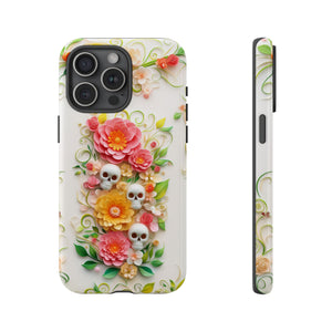 Flowers & Skulls Cute iPhone Case