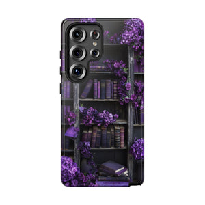 Purple Gothic Bookshelf Samsung Phone Case
