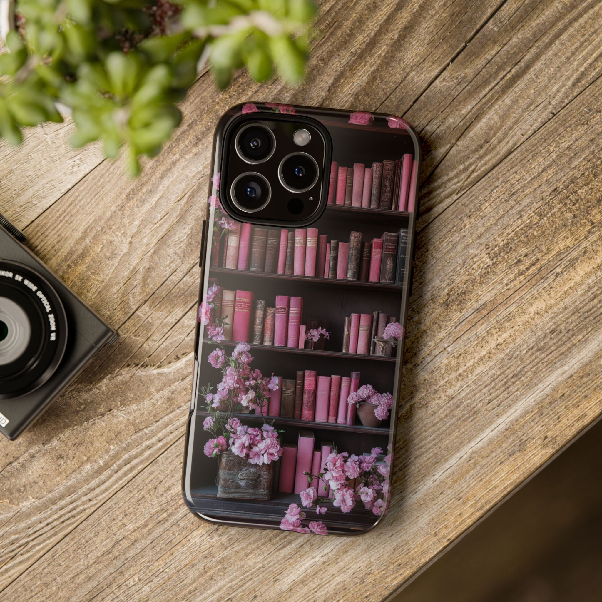 Pink Books iPhone Tough Case, Bookish Phone Case