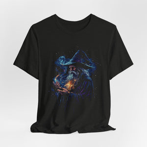 Flame Wizard Tee, Bella Canvas 3001, Fantasy T-Shirt, Wizard T-Shirt