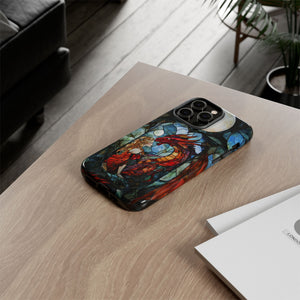 Stained Glass Effect iPhone Tough Case, Dragon Mother Phone Case