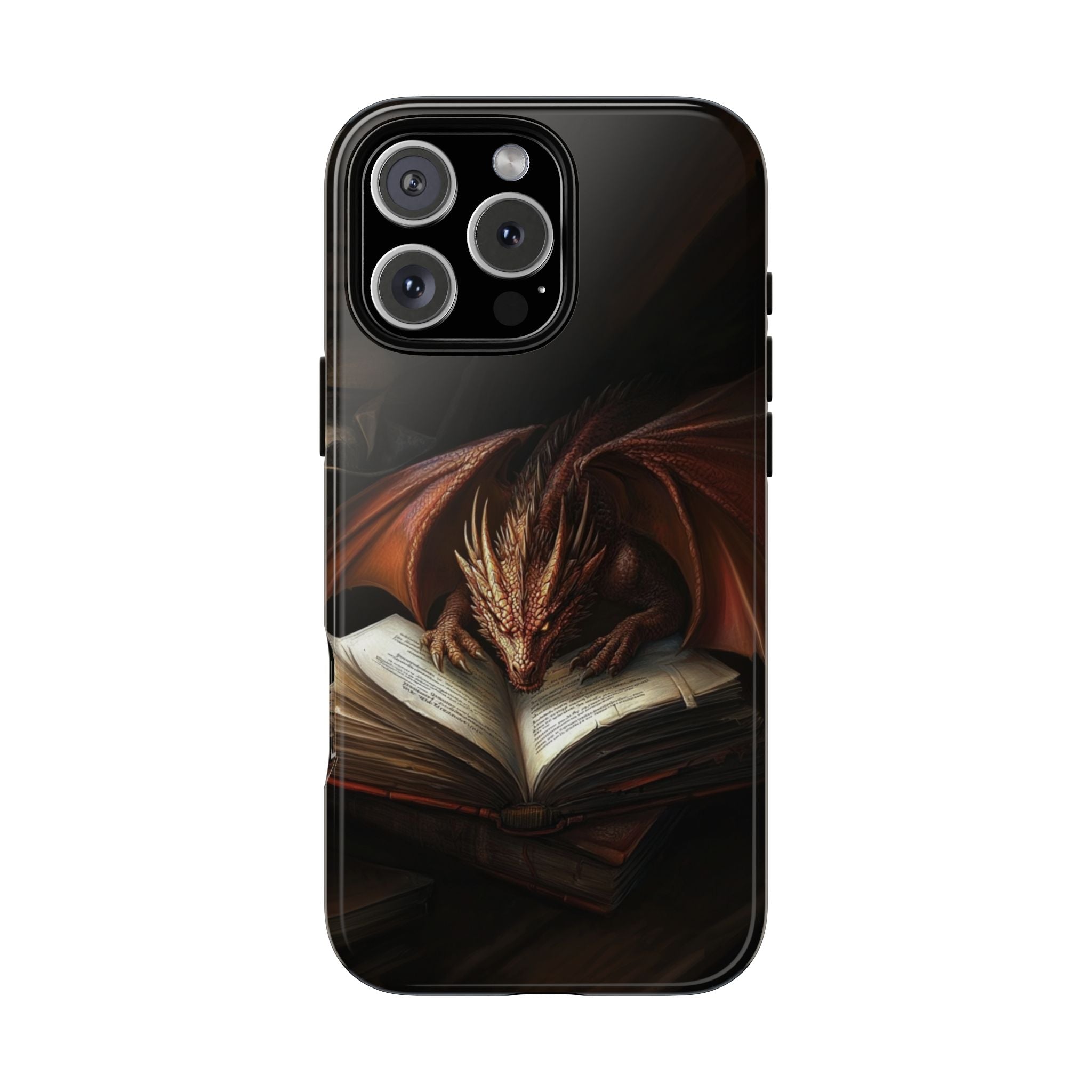 Book Dragon iPhone Tough Case, Fantasy Phone Case, Bookish Phone Case
