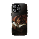 Load image into Gallery viewer, Book Dragon iPhone Tough Case, Fantasy Phone Case, Bookish Phone Case
