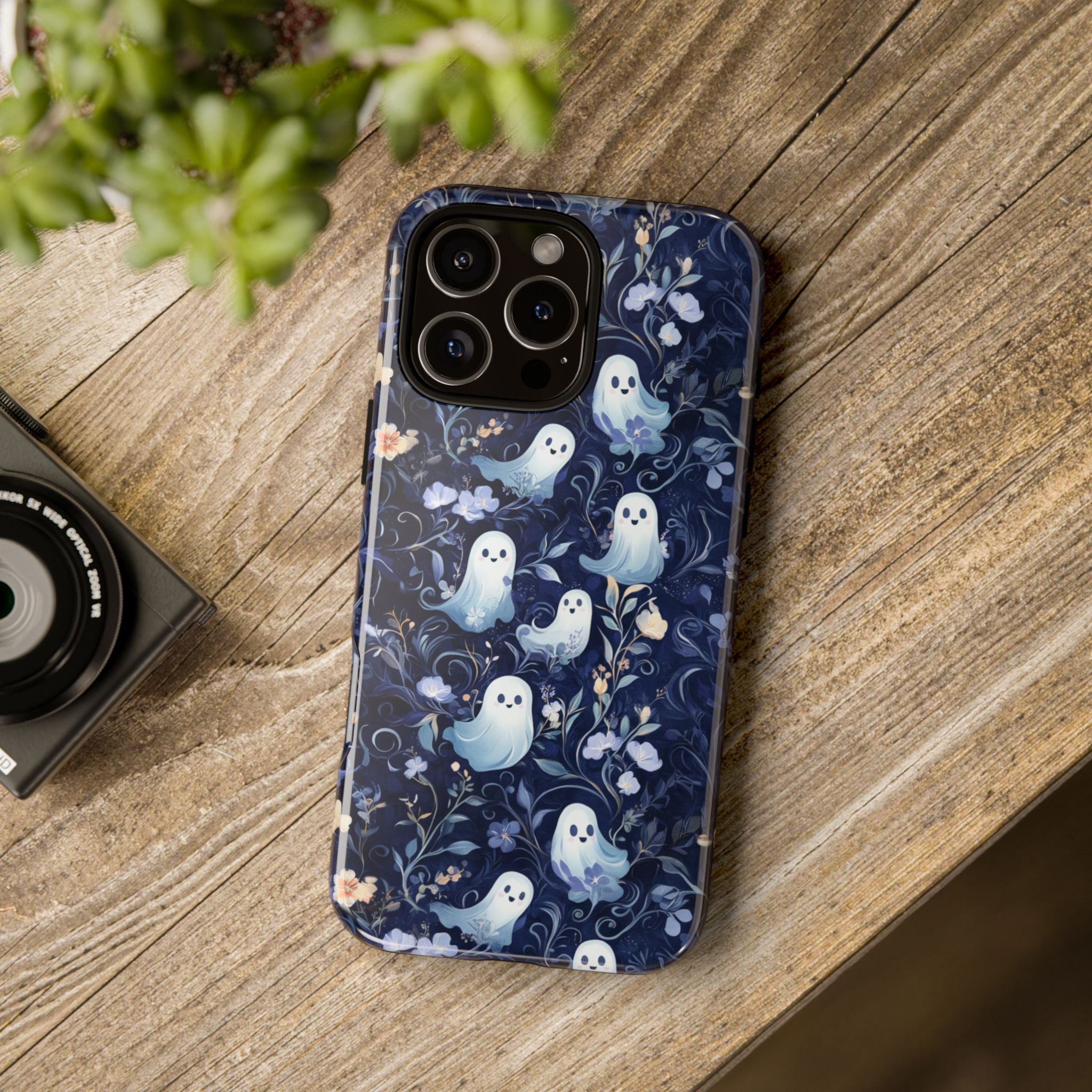 Ghosts & Flowers Cute iPhone Case