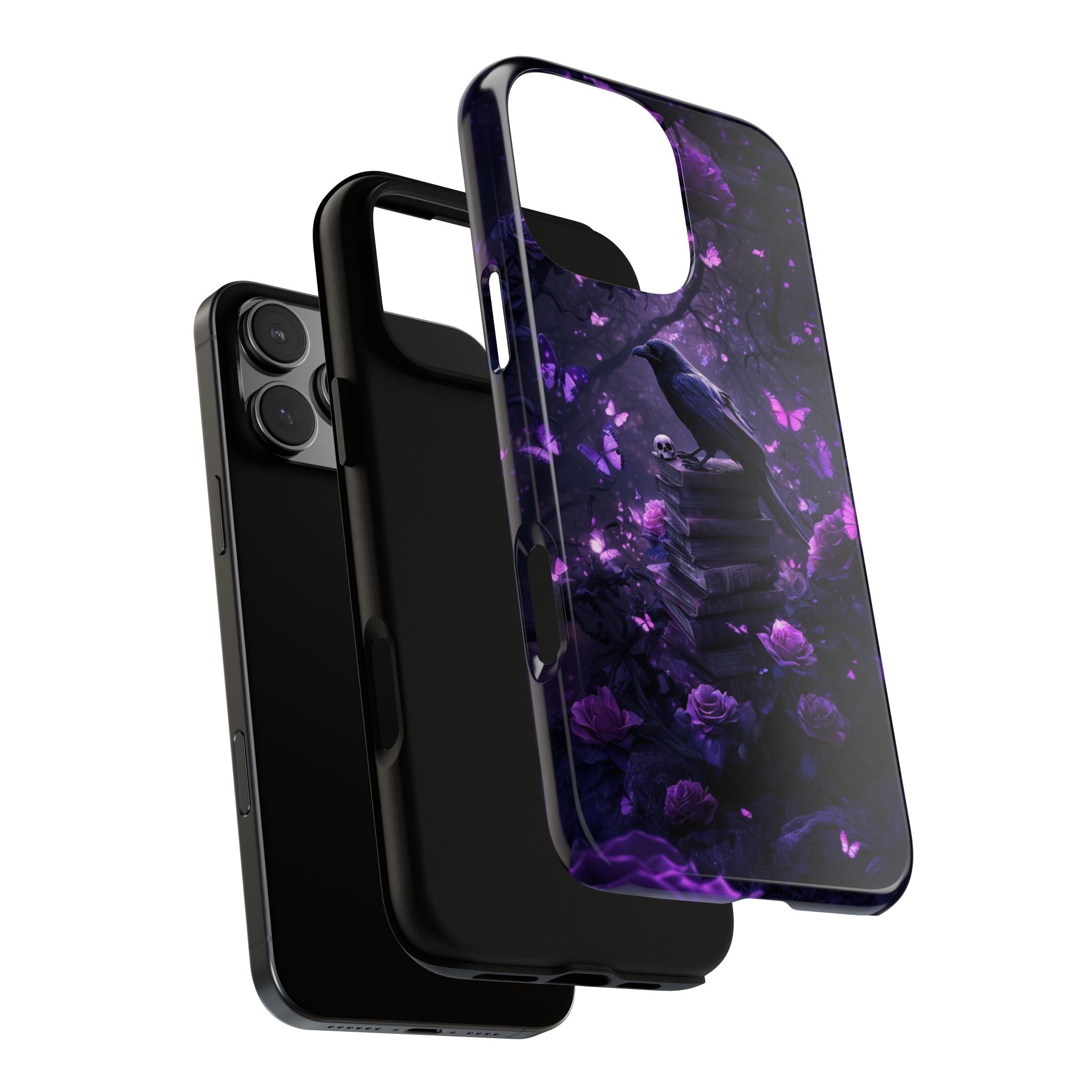 Gothic Raven Bookish iPhone Tough Case, Bookish Phone Case