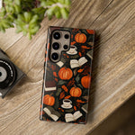 Load image into Gallery viewer, Cozy Fall Pumpkin, Books, and Coffee Samsung Phone Case
