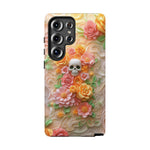 Load image into Gallery viewer, Flowers and Skull Cute Samsung Phone Case
