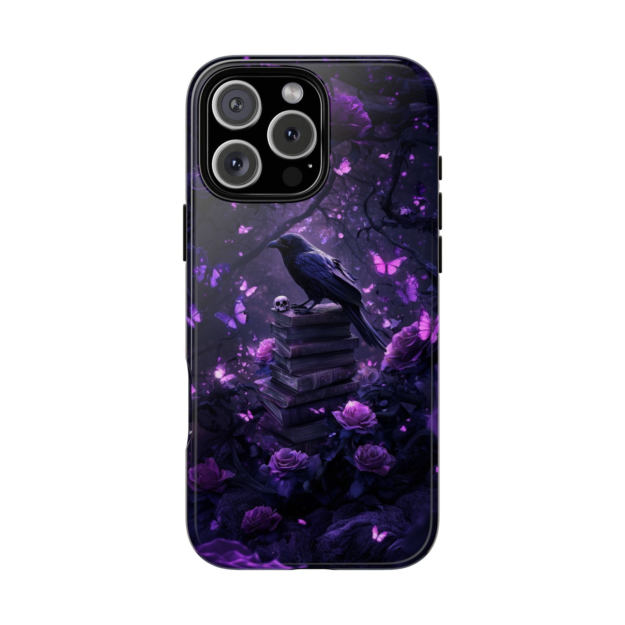 Gothic Raven Bookish iPhone Tough Case, Bookish Phone Case
