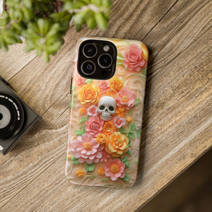 Flowers & Skull Cute iPhone Case